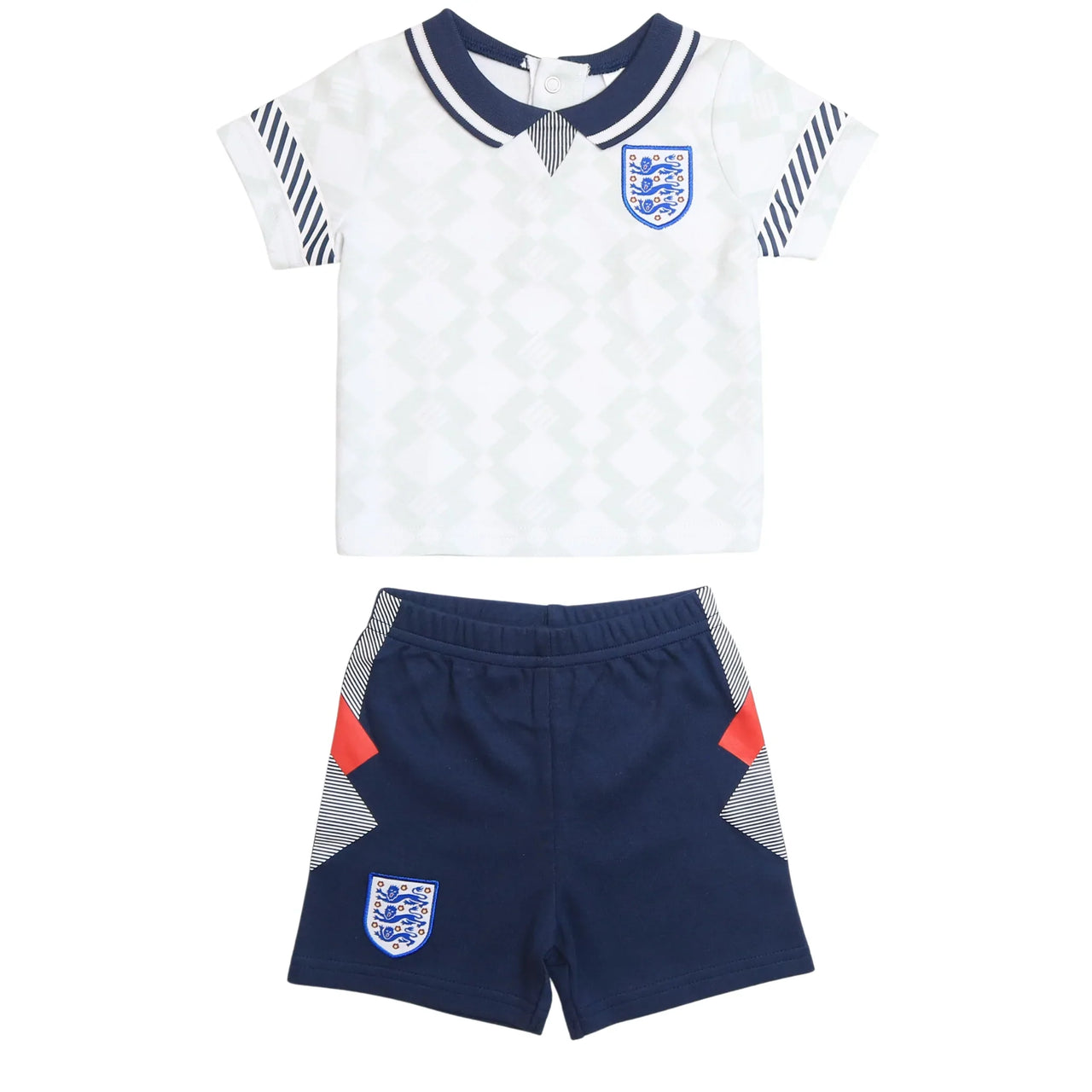 England Football 1990 World Cup Retro Home Kit Baby T-Shirt & Shorts Set