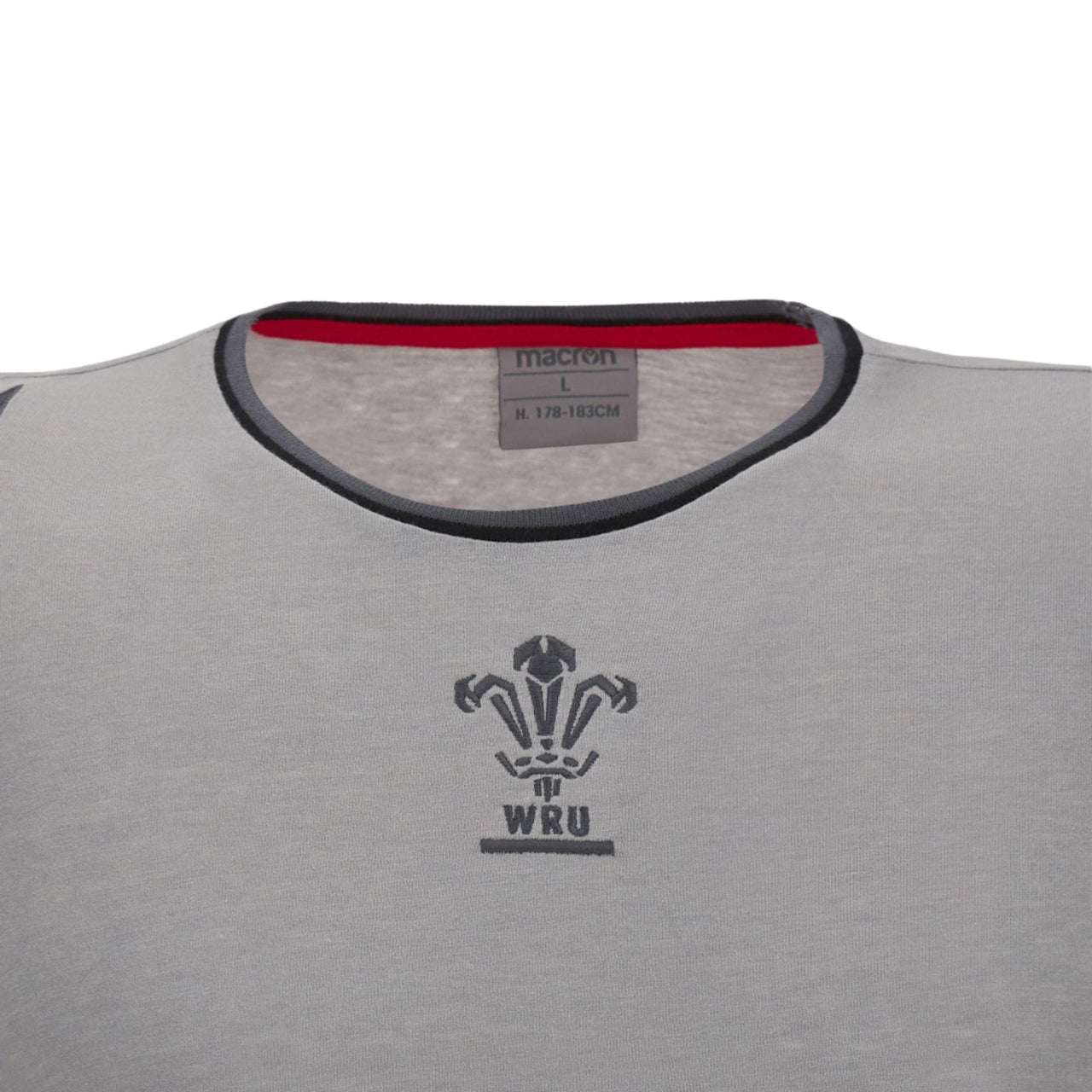Macron Wales Rugby Men's Travel T-Shirt | Grey | 2022/23