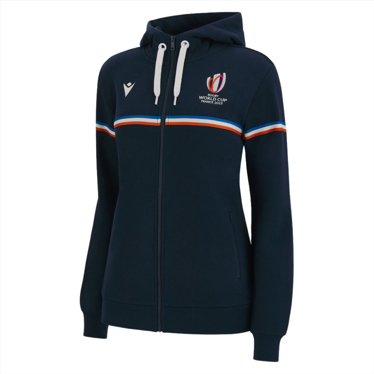 Macron Rugby World Cup 2023 Women's Full Zip Hoodie | Navy