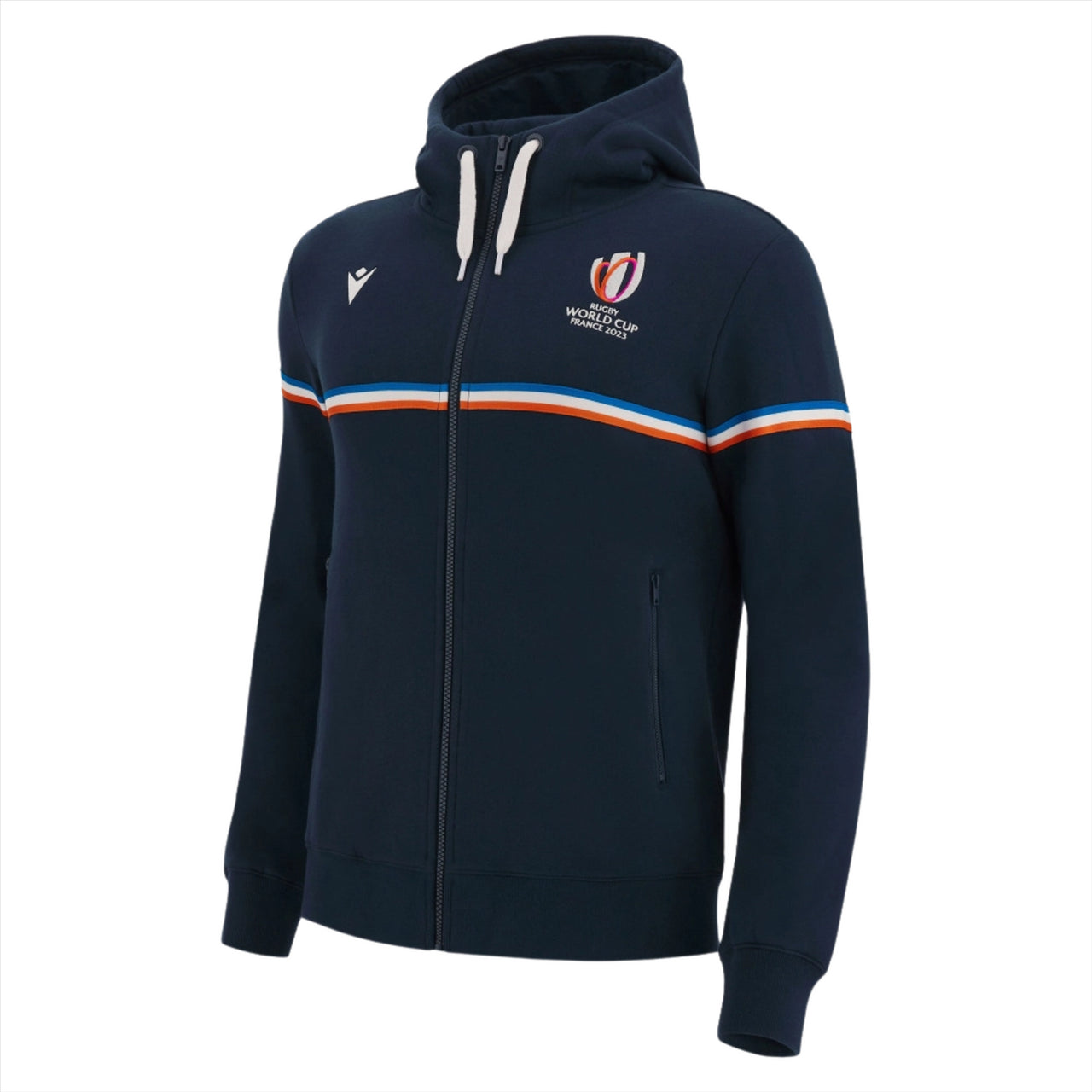 Macron Rugby World Cup 2023 Men's Full Zip Hoodie | Navy
